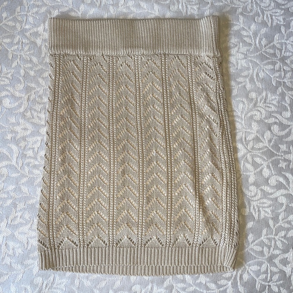 Tan fashion nova knitted skirt